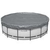 Bestway Poolabdeckung &Oslash;4,27 m Rund Polyester Grau