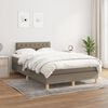 vidaXL Boxspringbett mit Matratze Taupe 120x190 cm Stoff