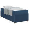 vidaXL Bettrahmen mit Matratze Blau 100 x 200 cm Stoff