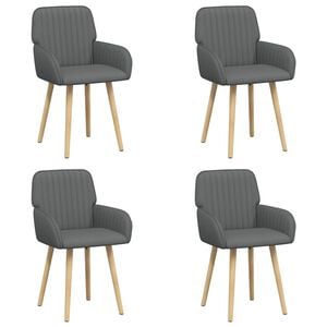 vidaXL Esszimmerst&uuml;hle 4 stk. Stoff Dunkelgrau 56,5 x 50 x 87,5 cm