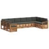 vidaXL Outdoor-Sofagarnitur 10 stk. Natur und Anthrazit