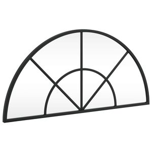 vidaXL Wandspiegel Schwarz 60x30 cm Gew&ouml;lbt Eisen