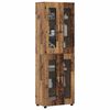 vidaXL Highboard mit T&uuml;r FLORIN Altholz 60 x 35 x 182 cm Holzwerkstoff