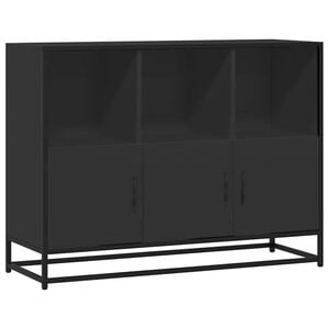 vidaXL Sideboard Schwarz 100x35x76 cm Holzwerkstoff