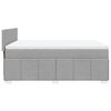 vidaXL Boxspringbett mit Matratze Hellgrau 160x200 cm Stoff