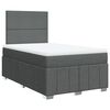 vidaXL Boxspringbett mit Matratze Dunkelgrau 120x190 cm Stoff