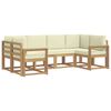 vidaXL Outdoor-Sofagarnitur mit Kissen 6 pcs Wei&szlig; und Creme