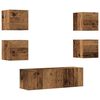 vidaXL 5-tlg. TV-Schrank-Set Wandmontage Altholz-Optik Holzwerkstoff