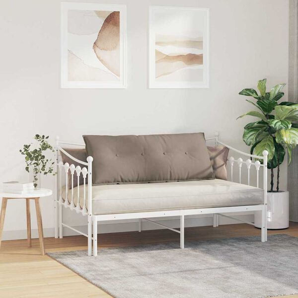 vidaXL R&uuml;ckenkissen Taupe 120 x 50 cm Mikrofaserstoff