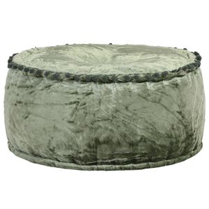 vidaXL Pouf Rund Samt 40x20 cm Gr&uuml;n