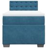 vidaXL Boxspringbett mit Matratze Blau 80x200 cm Samt