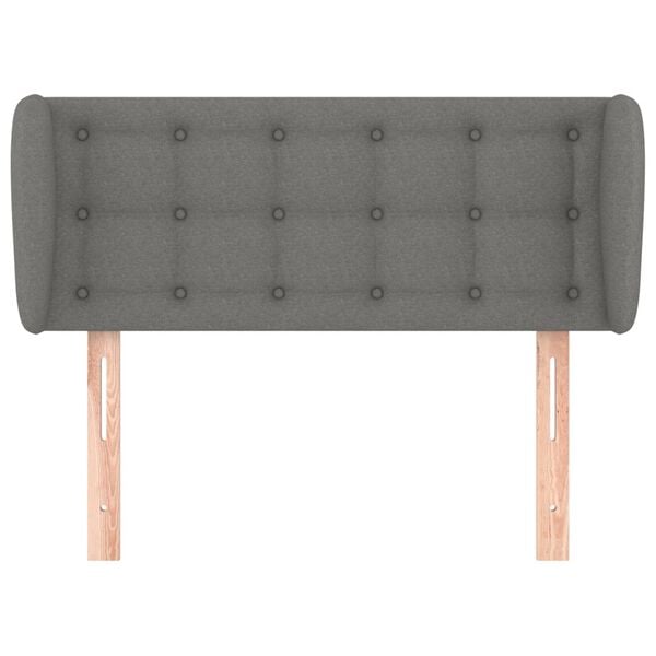vidaXL Kopfteil mit Ohren Dunkelgrau 83x23x78/88 cm Stoff