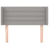vidaXL Kopfteil mit Ohren Hellgrau 103x16x78/88 cm Stoff