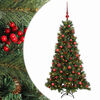 vidaXL K&uuml;nstlicher Weihnachtsbaum mit Weihnachtskugel 150 cm 150 LEDs