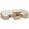 vidaXL Garten-Sofa-Set 9 stk. Beige Poly Rattan