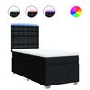 vidaXL Boxspringbett mit Matratze Schwarz 100x200 cm Stoff