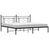 vidaXL Bettgestell mit Kopfteil Metall Schwarz 193x203 cm