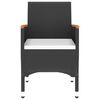 vidaXL 9-tlg. Garten-Essgruppe Poly Rattan Schwarz