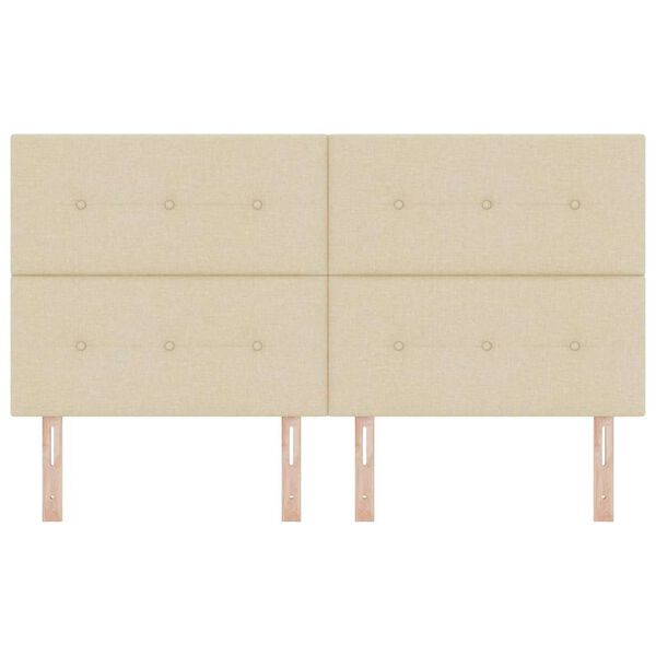 vidaXL Kopfteil mit Kopfteil Creme 180 cm Kunstleder