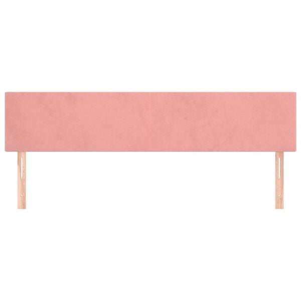 vidaXL Kopfteile Rosa 160x5x78/88 cm Samt
