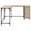 vidaXL Schreibtisch Sonoma-Eiche 141x141x75 cm Holzwerkstoff