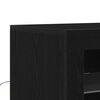 vidaXL LED-Sideboard Schwarz Eichen-Optik 60,5 x 37 x 100 cm