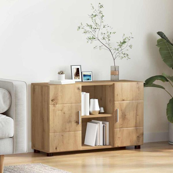 vidaXL Sideboard Artisan-Eiche 88,5 x 30,5 x 55,5 cm Holzwerkstoff