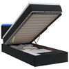 vidaXL Ottoman-Bett mit Matratze und LED Schwarz 100 x 200 cm Samt