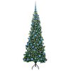 vidaXL Eckiger k&uuml;nstlicher Weihnachtsbaum Gr&uuml;n 180 cm PVC und Metall