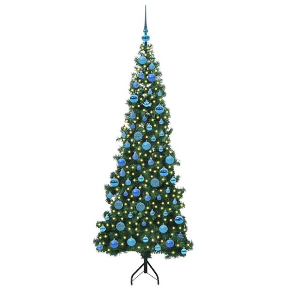 vidaXL Eckiger k&uuml;nstlicher Weihnachtsbaum Gr&uuml;n 180 cm PVC und Metall