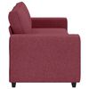 vidaXL 3-Sitzer-Sofa Weinrot 220x77x82 cm Stoff