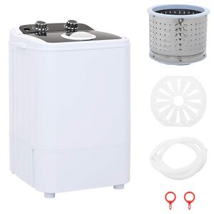 vidaXL Mini-Waschmaschine mit Einzelwanne 4,6 kg Schwarz und Wei&szlig;