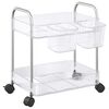vidaXL Aufbewahrungswagen 2 Etagen Transparent 37x28x43,5 cm Acryl