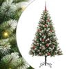 vidaXL K&uuml;nstlicher Klapp-Weihnachtsbaum mit Schnee&uuml;berzug 150 LEDs