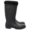 vidaXL Gummistiefel mit Herausnehmbarem Innenfutter Schwarz Gr. 44 PVC