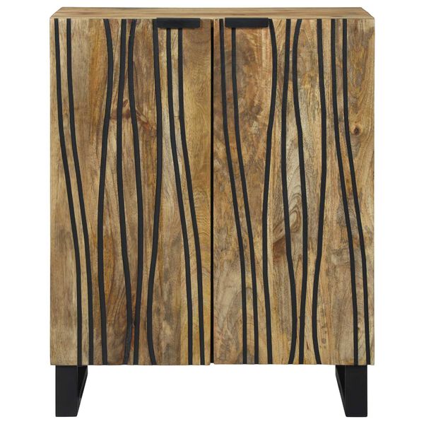 vidaXL Sideboard Natur 60 x 33,5 x 75 cm Massivholz Mango