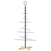 vidaXL Weihnachtsbaum Metall mit Holzst&auml;nder Schwarz 120 cm