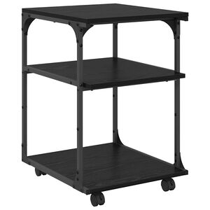 vidaXL Druckerständer Schwarz Eichen-Optik 43 x 48 x 64 cm