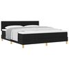 vidaXL Boxspringbett mit Matratze Schwarz 180 x 200 cm Stoff