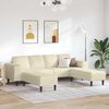 vidaXL Sofa mit Kissen Creme 250 x 188 x 76 cm Cordstoff