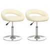 vidaXL Esszimmerst&uuml;hle 2 Stk. Drehbar Creme Kunstleder