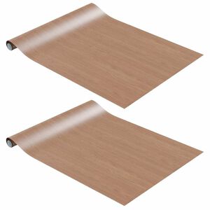 vidaXL M&ouml;belfolien Selbstklebend 2 Stk. Helle Eiche 500x90 cm PVC