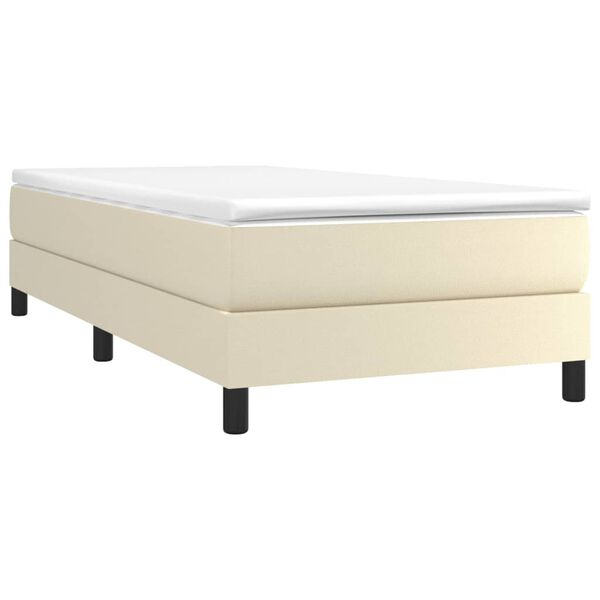 vidaXL Boxspringbettgestell Creme 90x190 cm Kunstleder