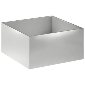 vidaXL Garten-Pflanzgef&auml;&szlig; Silber 80 x 80 x 40 cm Edelstahl
