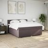 vidaXL Boxspringbett mit Matratze Dunkelbraun 180x200 cm Stoff