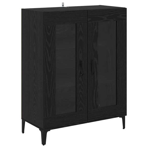 vidaXL Sideboard Schwarz Eichen-Optik 69,5 x 34 x 90 cm