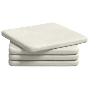 vidaXL Sitzkissen 4 pcs Creme 40 x 40 x 3 cm Samt