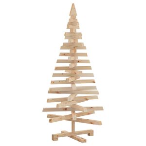 vidaXL Weihnachtsb&auml;ume mit St&auml;nder Natur 120 cm Massivholz Kiefer