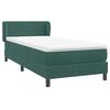 vidaXL Boxspringbett mit Matratze Dunkelgr&uuml;n 80x220 cm Samt