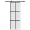 vidaXL Schiebet&uuml;r mit Beschlag 76x205 cm Hartglas & Aluminium